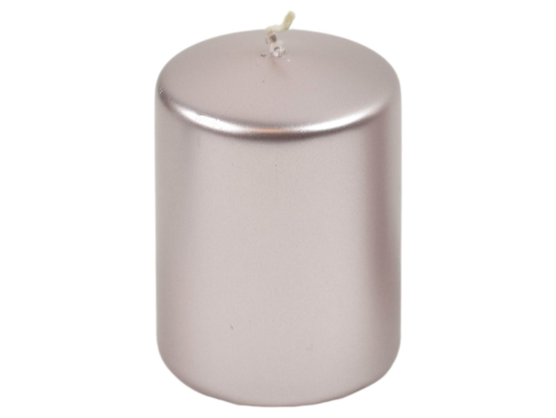 Świeca pieńkowa Metalik 9 cm różowa 49720