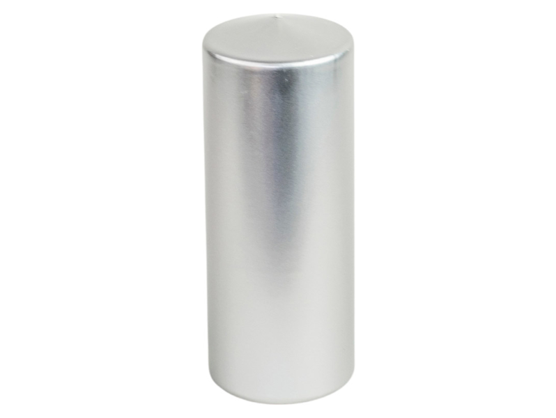 Świeca pieńkowa Metalik 9 cm srebrna 49722