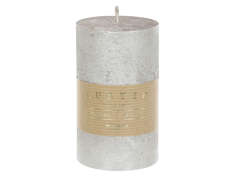 Świeca Rustic Metallic 11,5 cm złota 48047