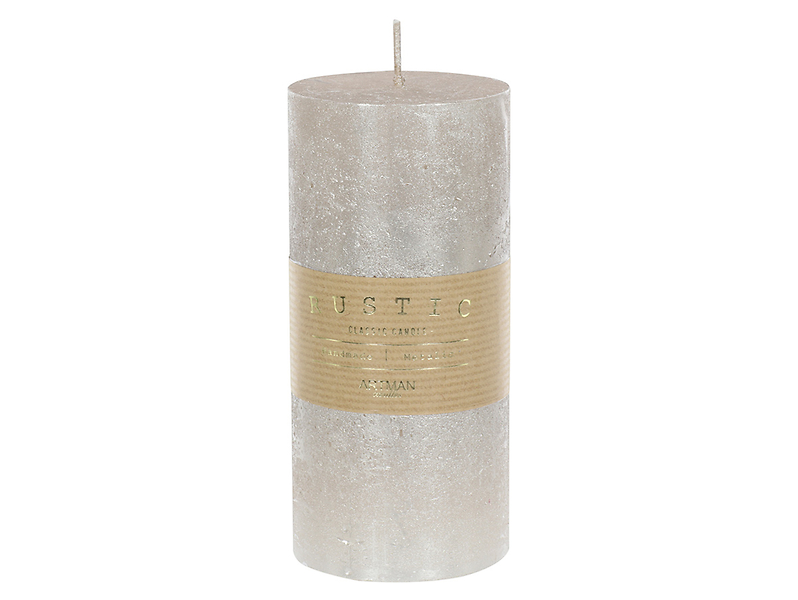 Świeca Rustic Metallic 15 cm złota 48048