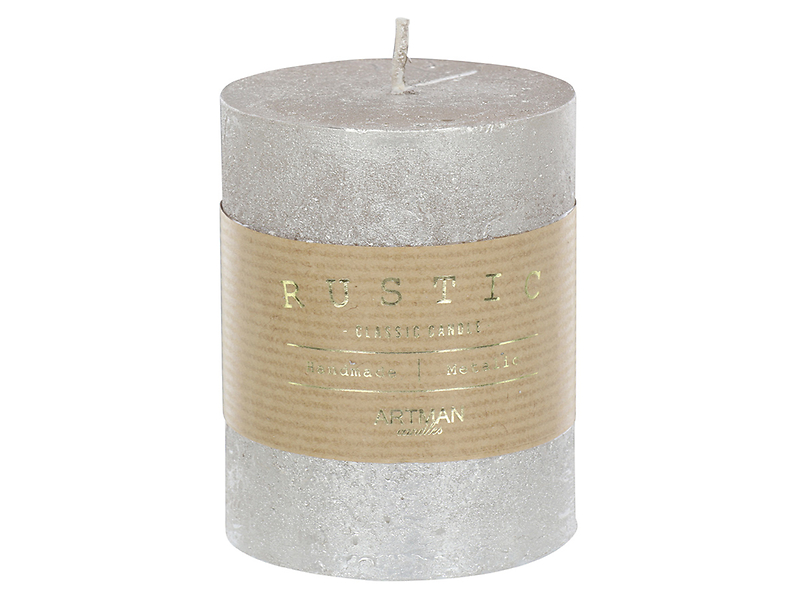 Świeca Rustic Metallic 9 cm złota 48046