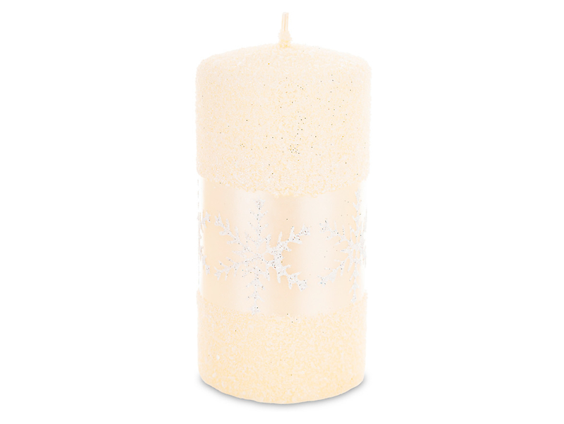 Świeca Snow Queen 14 cm kremowa 343093