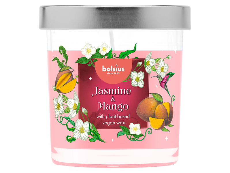 Świeca w szkle z pokrywką Jaśmin i Mango 8 cm 304377