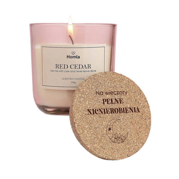 Świeca zapachowa VERDE PP3 Red Cedar 240g HOMLA 922526