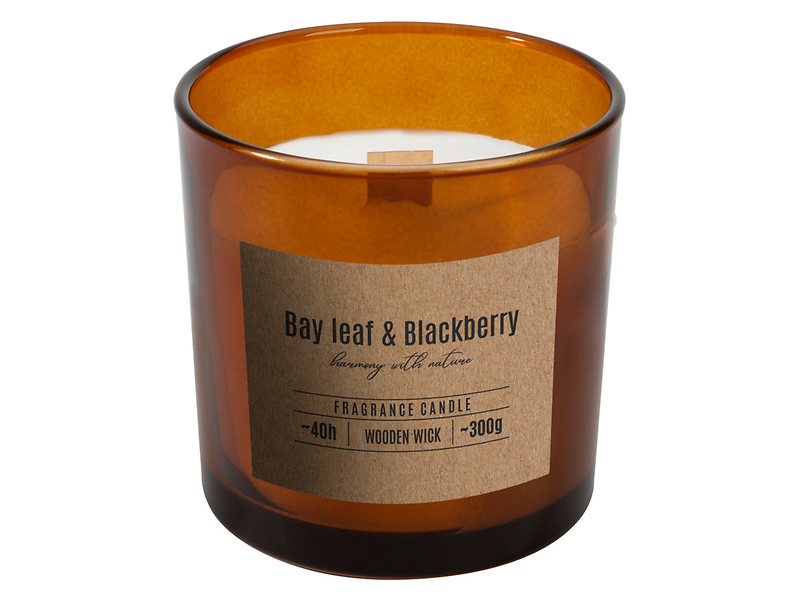 Świeca zapachowa w słoiku Bay Leaf & Blackberry 10 cm 47858