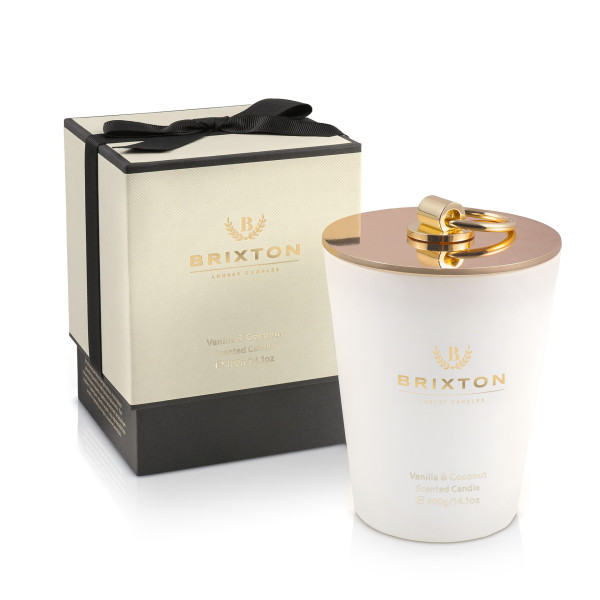 Świeca zapachowa w szkle BRIXTON 400g Vanilla & Coconut 989948
