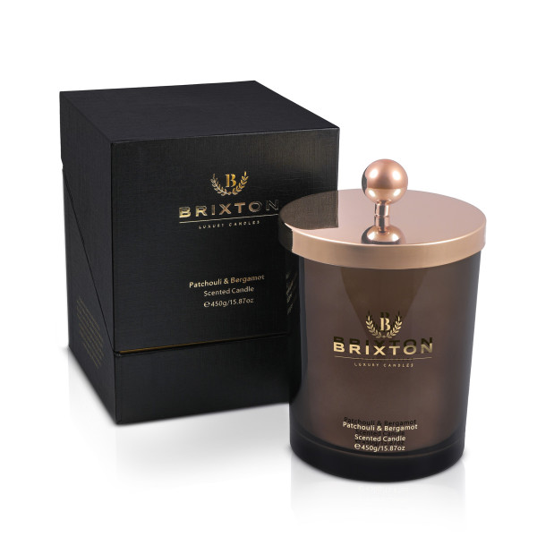 Świeca zapachowa w szkle BRIXTON 450g Patchouli & Bergamot 989955