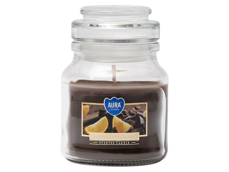 Świeca zapachowa w szkle z wieczkiem Czekolada z Pomarańczą 120 g 134625