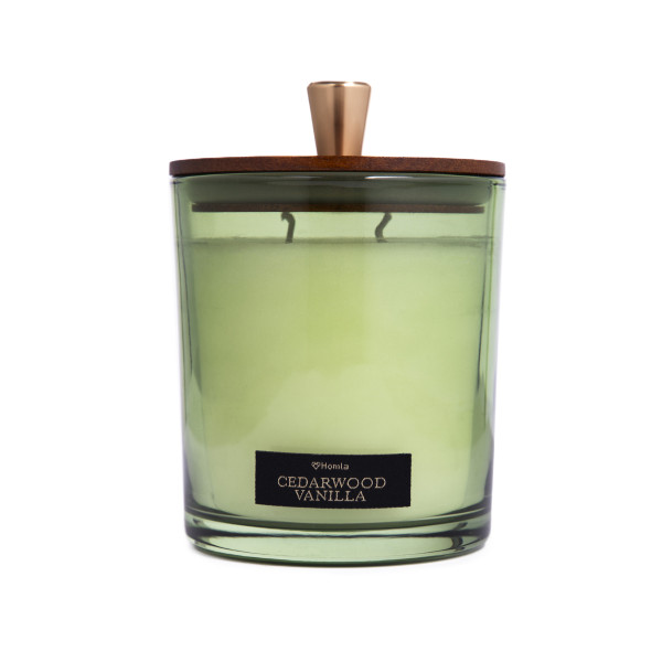 Świeca zapachowa WOODY BLEND Cedarwood Vanilla 380 g HOMLA 922533