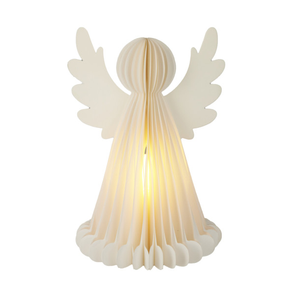Świecąca dekoracja świąteczna, papierowy anioł z 6 LED 837447