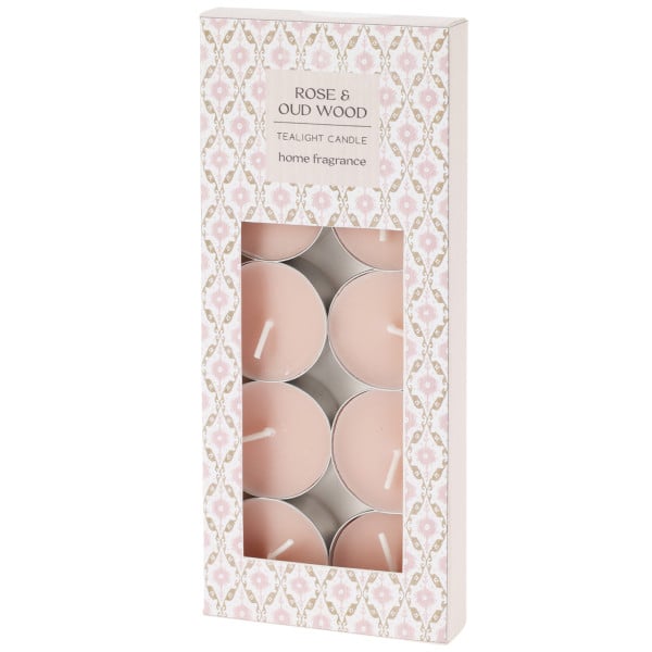 Świeczki Zapachowe Parafinowe Podgrzewacze Zestaw 10 Szt. Rose And Oud Wood 783383
