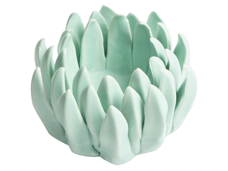 Świecznik ceramiczny Kwiat 5 cm zielony 41248