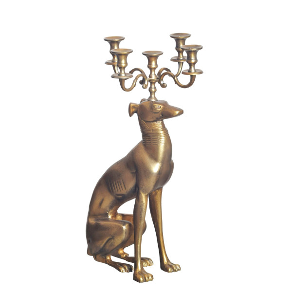 Świecznik Chartreux Złoty Aluminium 69 cm 5-ramienny Stojak na Świece 678412