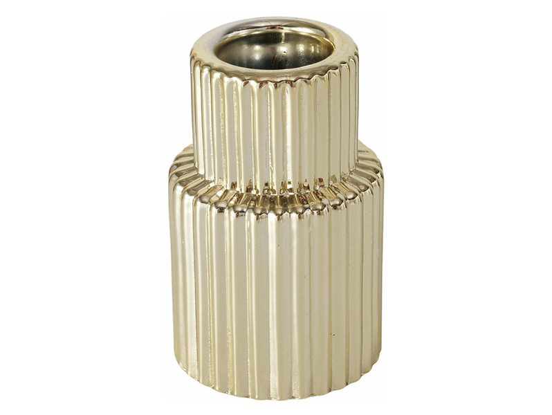 Świecznik Goldie III szkło lakierowane 7 cm złoty 487252