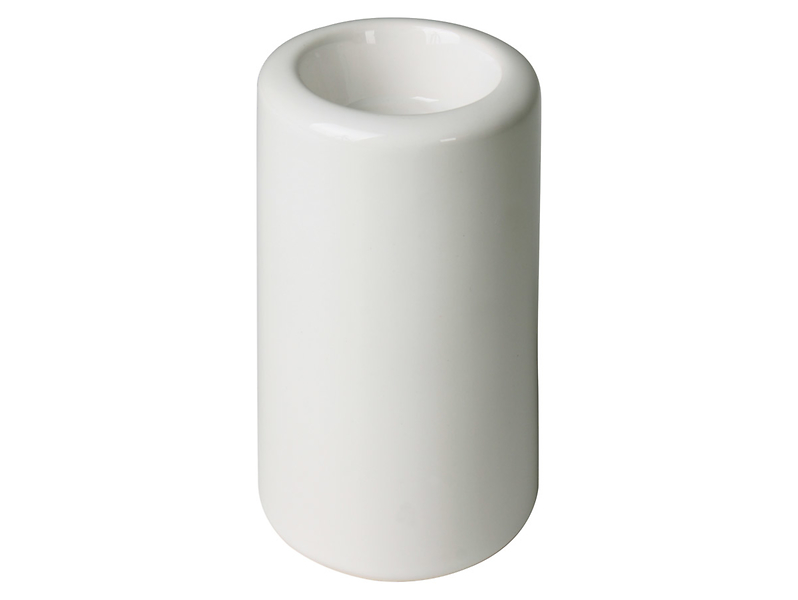 Świecznik Michigan ceramiczny 14 cm biały 48812