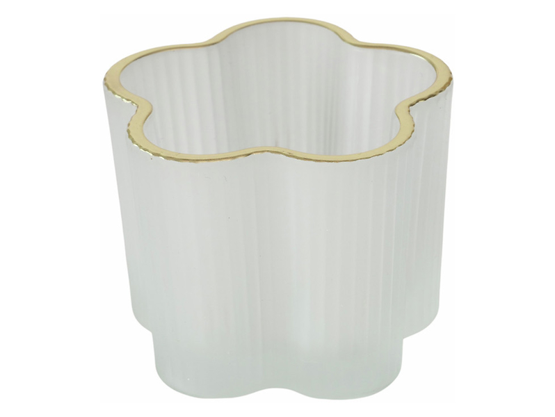 Świecznik na tealight Flower 6 cm mleczny 487258
