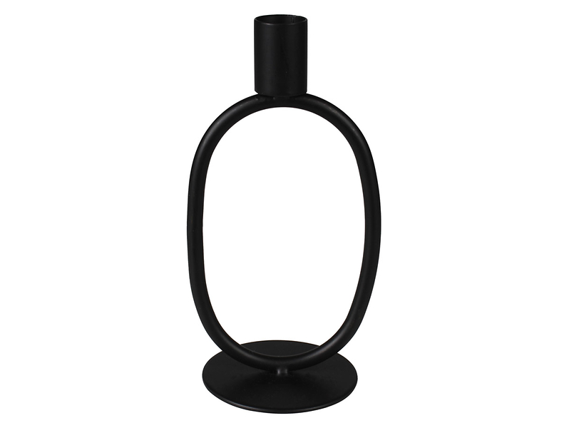 Świecznik Otto metalowy 20 cm czarny 48800