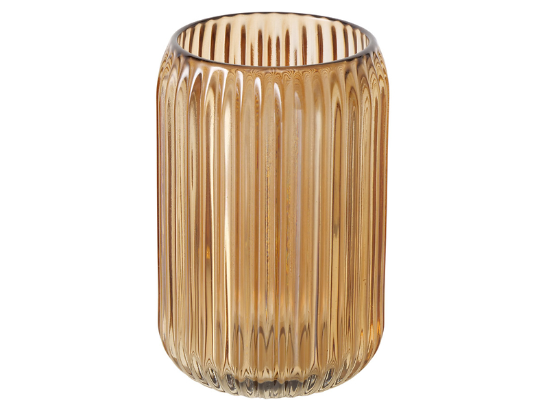 Świecznik szklany na tealight Hygge 12,5 cm jasnobrązowy 516894