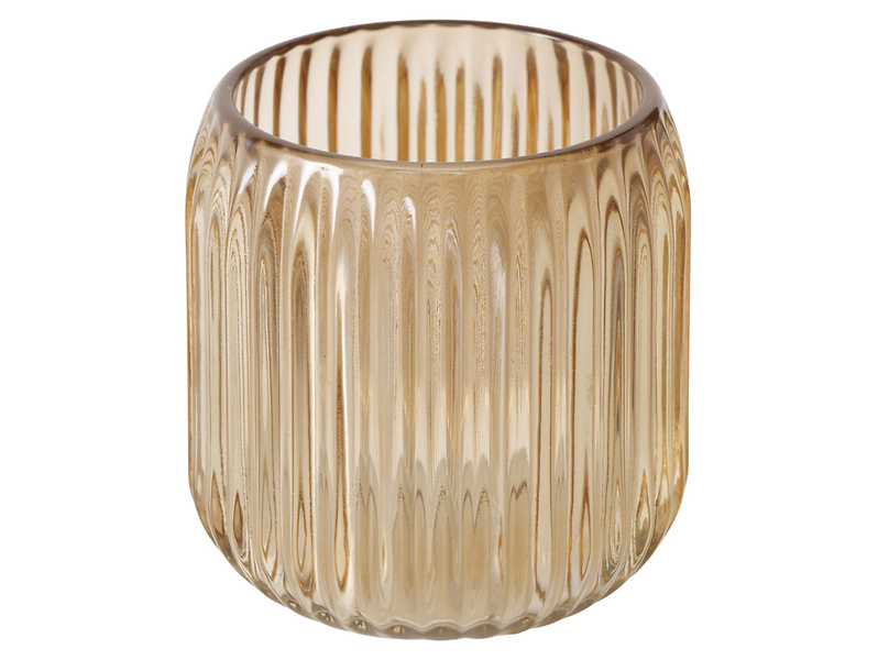 Świecznik szklany na tealight Hygge 8,5 cm beżowy 516896