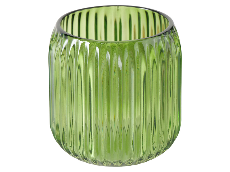 Świecznik szklany na tealight Hygge 8,5 cm ciemnozielony 516891