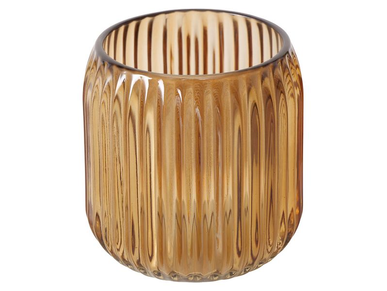 Świecznik szklany na tealight Hygge 8,5 cm jasnobrązowy 516898