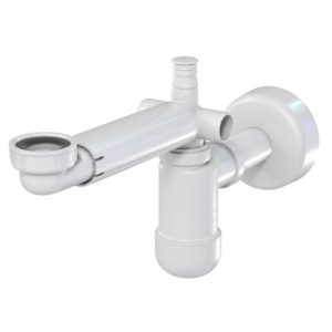 Syfon omijający z korkiem click-clack biały metal 822462 Syfon omijający z korkiem click-clack biały metal 822462