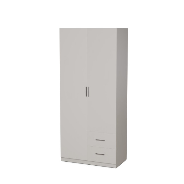 Szafa 100 B, Drążek Ubraniowy, Szuflady, Półki - System Max Szafa szary 996456