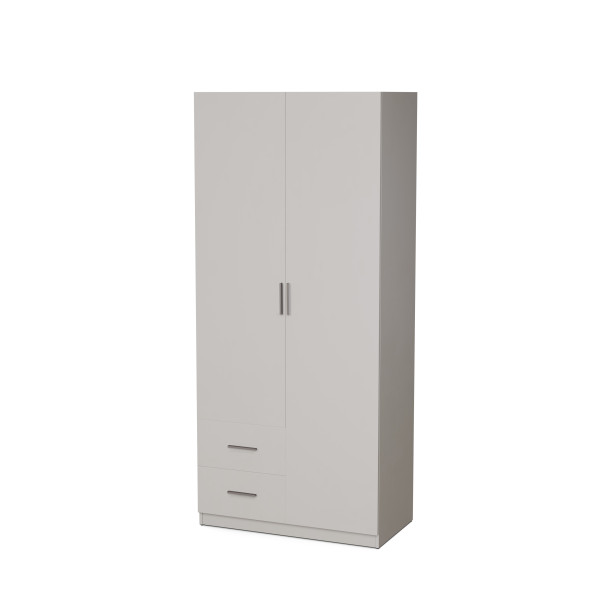 Szafa 100 C, Półki, Szuflady, Drążek Ubraniowy - System Max szary 996453