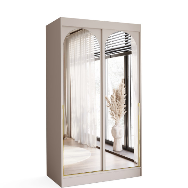 Szafa 120 cm przesuwna z lustrem MORIN dwudrzwiowa 868152