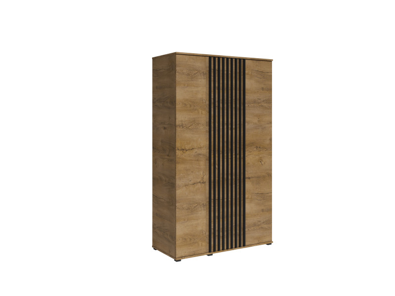 Szafa 120cm Uchylna 120x200cm Lefkas + Lamele Czarne 763811