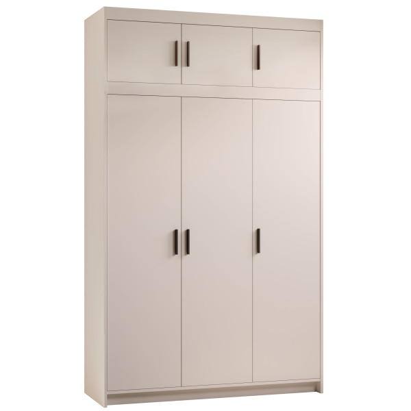 Szafa 133 cm z nadstawką KUBA beż piaskowy 857904