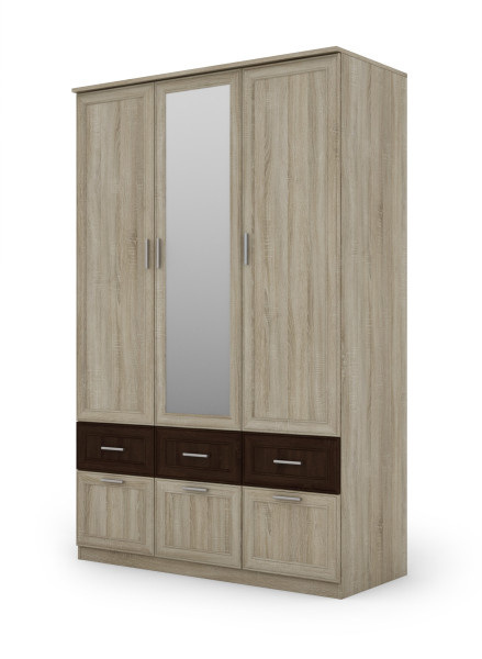 Szafa 140/216 Sonoma Jasna Z Lustrem - Okucia Premium 1062852