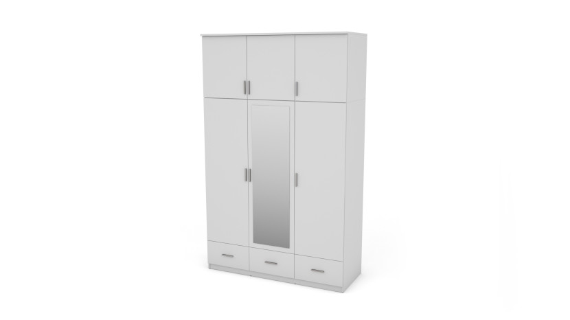 Szafa 150/242 Biel Z Lustrem - Okucia Premium 1062842