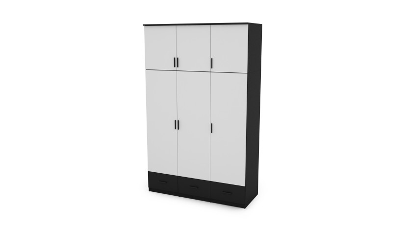 Szafa 150/242 Czarny/Biel - Okucia Premium 1062868