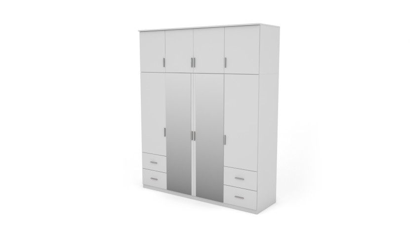 Szafa 200/242 Biel Z 2 Lustrami 1069204