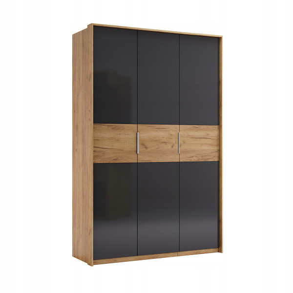 SZAFA 3-DRZWIOWA Matle dąb/szary nowoczesna laminowana 246263