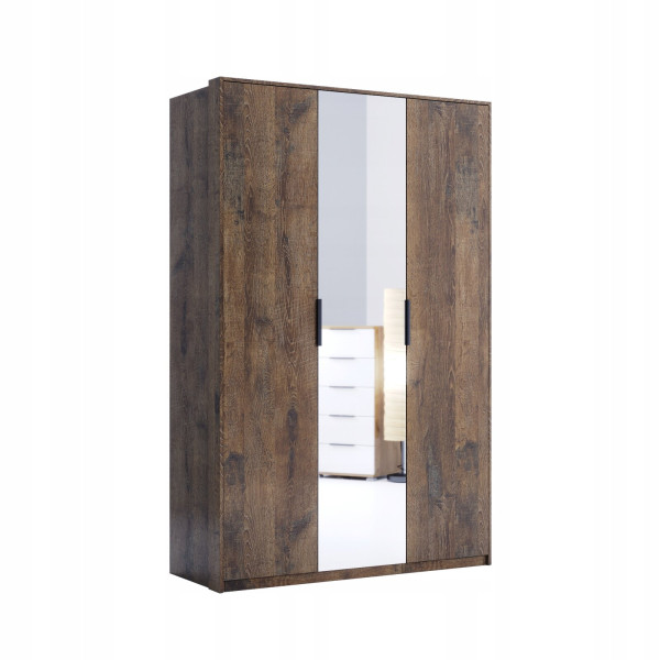 SZAFA 3-DRZWIOWA Z LUSTREM Anciano brązowa płyta laminowana 246266