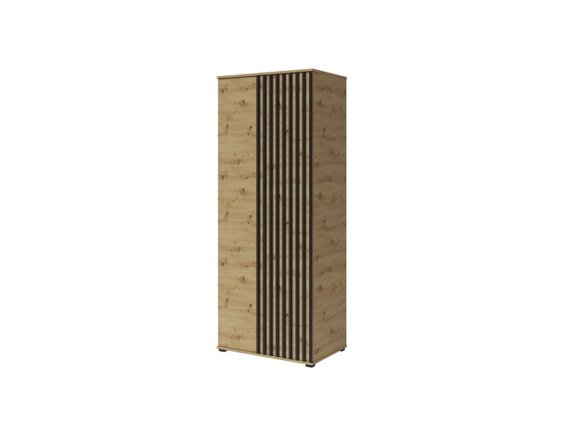 Szafa 80cm Uchylna 80x200cm Artisan + Lamele Czarne 763805