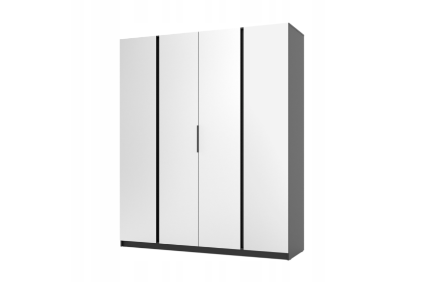 Szafa ARKA 200 cm czarna drzwi uchylne lustro loft nowoczesna 899752
