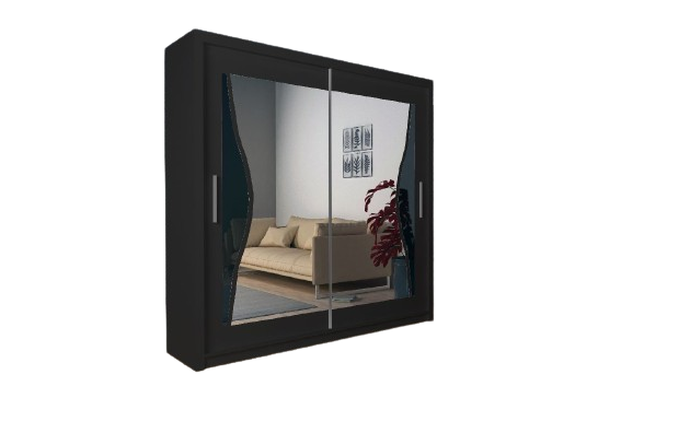 Szafa BATUMI 180 z lustrem czarny 310170