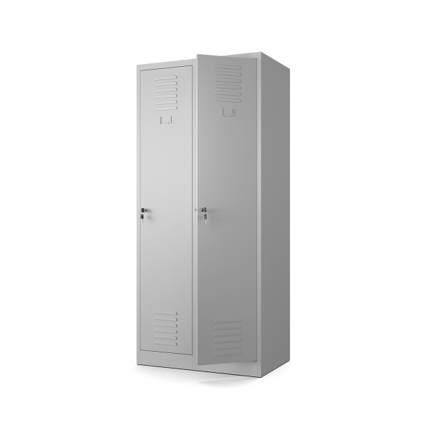 Szafa Bhp 2-Osobowa Jasny Szary Stal 1083991