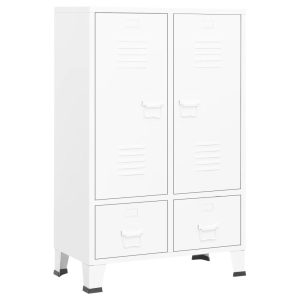 Szafa Biały Stal vidaXL 406970