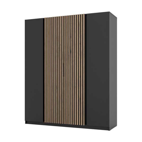 Szafa do przedpokoju 4-drzwiowa z lamelami Dravero BL/BL-EV 2F 2LAM 802677