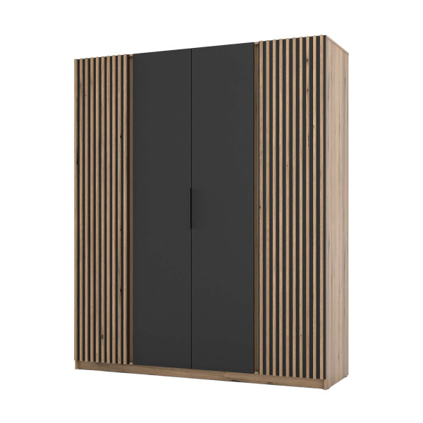 Szafa do przedpokoju 4-drzwiowa z lamelami Dravero EV/BL-EV 2LAM 2F 802686