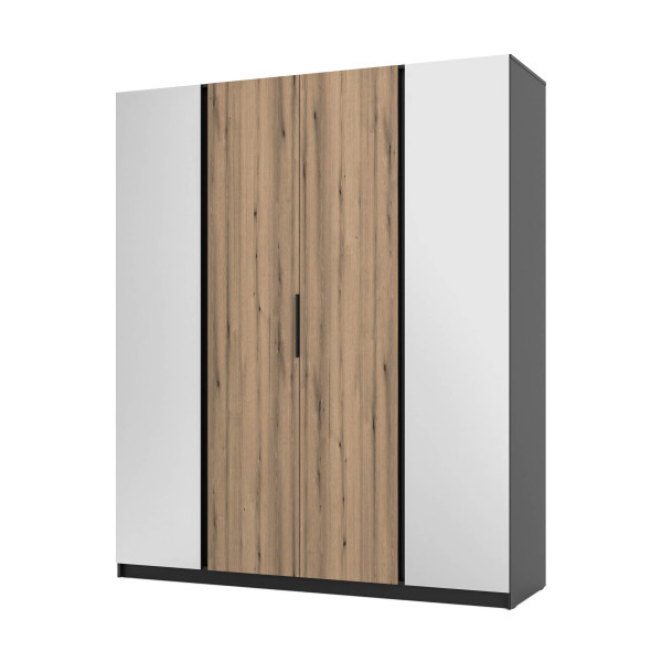 Szafa do przedpokoju 4-drzwiowa z lustrem Dravero BL/EV 2L 2F 802668