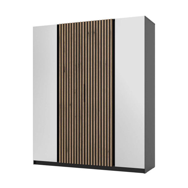 Szafa do przedpokoju 4-drzwiowa z lustrem Dravero BL/BL-EV 2L 2LAM 802671