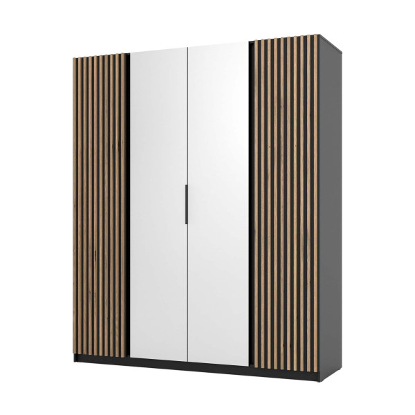 Szafa do przedpokoju 4-drzwiowa z lustrem Dravero BL/BL-EV 2LAM 2L 802684