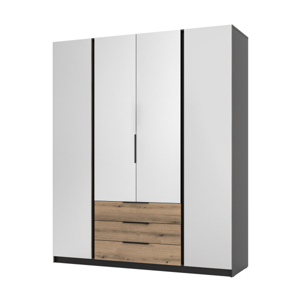 Szafa do przedpokoju 4-drzwiowa z lustrem Dravero BL/EV 4L 3S 802708