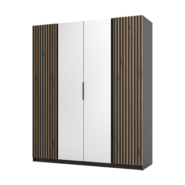 Szafa do przedpokoju 4-drzwiowa z lustrem Dravero BL/EV-BL 2LAM 2L 802685