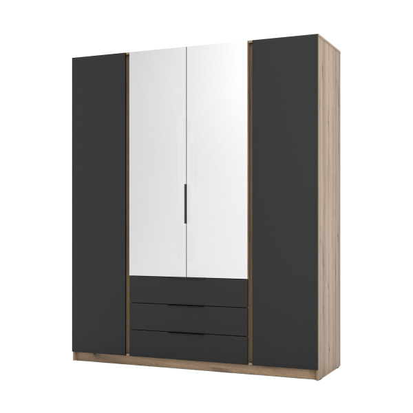Szafa do przedpokoju 4-drzwiowa z lustrem Dravero EV/BL 2F 2L 3S 802676